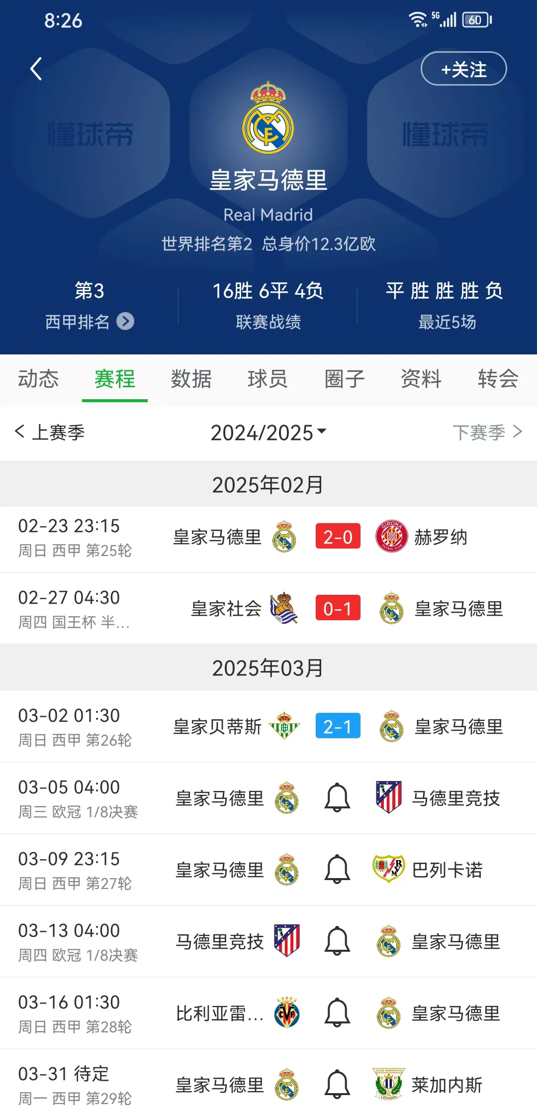 关于皇家马德里挑战马德里竞技，胜者领跑积分榜的信息